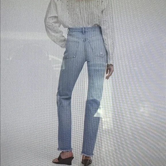 Madewell Women’s The Tall Straight Blue Hallstead Wash Women's Jeans Size 33 New - Picture 3 of 6